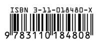 Barcode für ISBN 978-3-11-018480-8